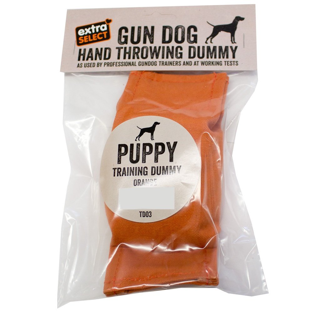 Extra Select Gun Dog Training Dummy - Soft & Lightweight for Puppies | Bright Orange | X-Small 1
