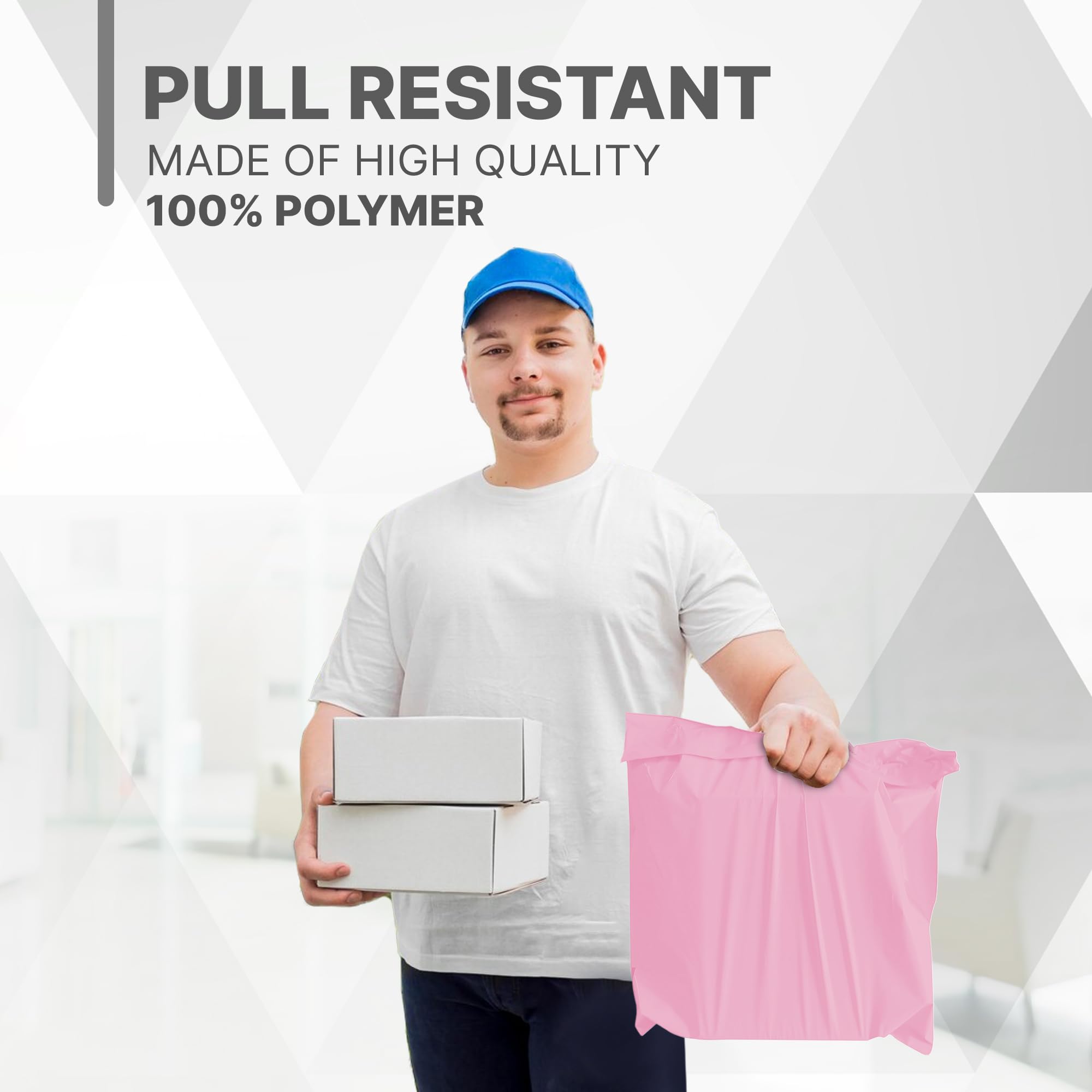 delka Durable Pink Poly Mailer Bags - Tear-Resistant, Self-Sealing | 12x16 (25 Pack) 6