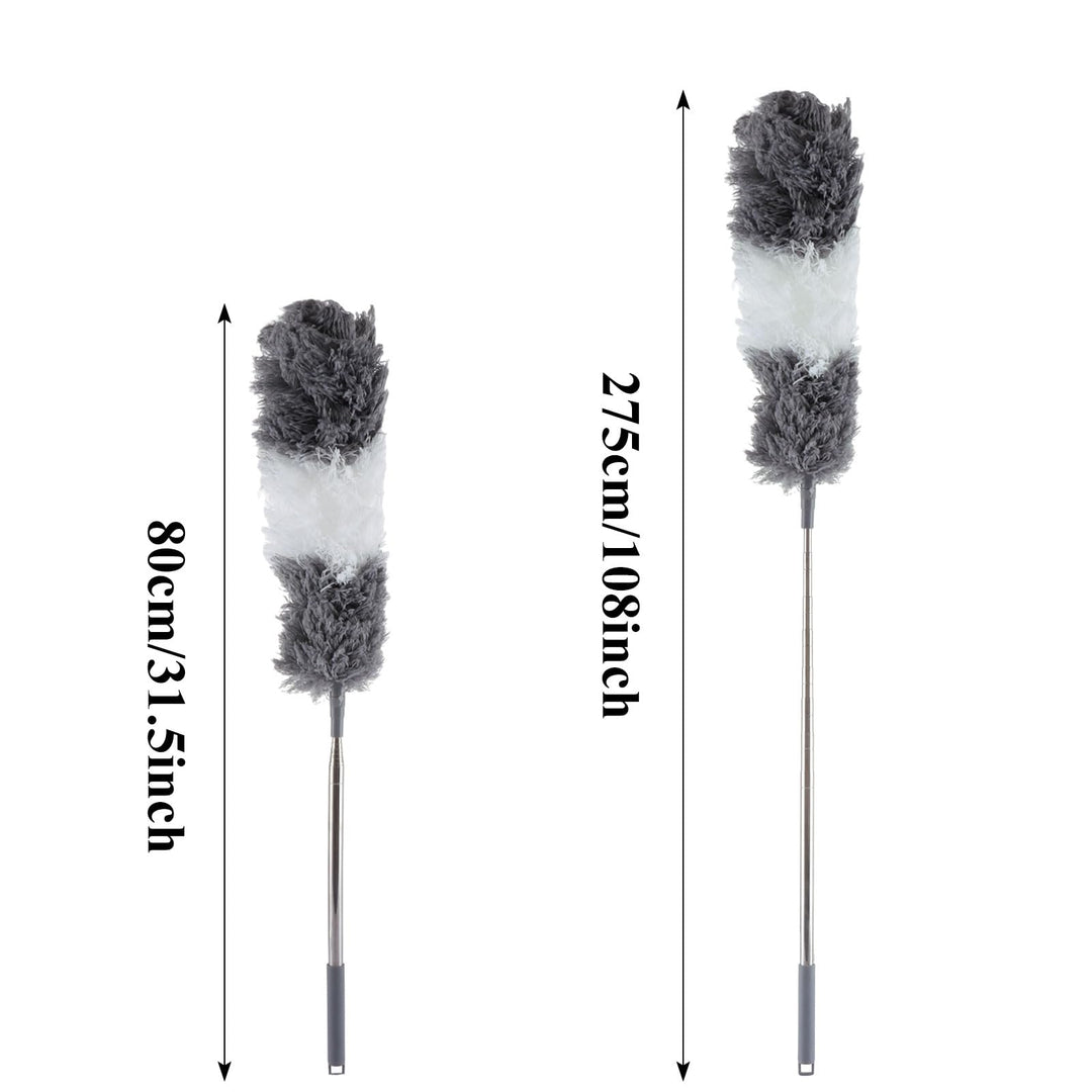ASelected Extendable Microfiber Duster with 108" Telescoping Stainless Steel Pole