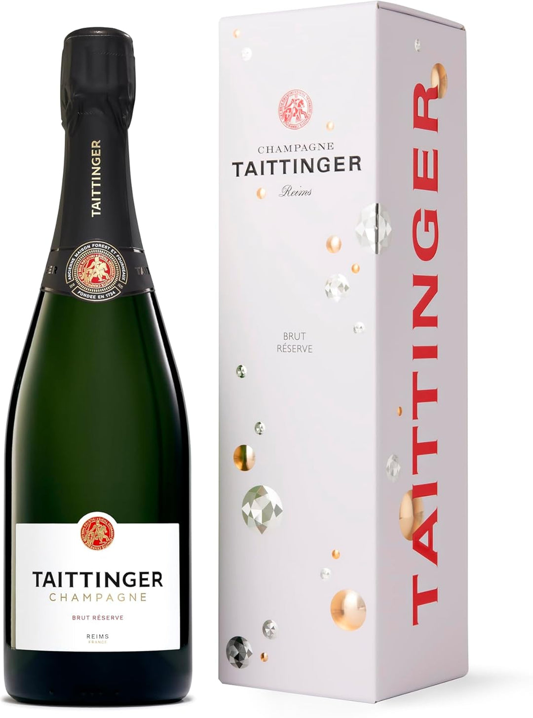 Taittinger Brut Réserve Non-Vintage Champagne - 75cl Gift Box