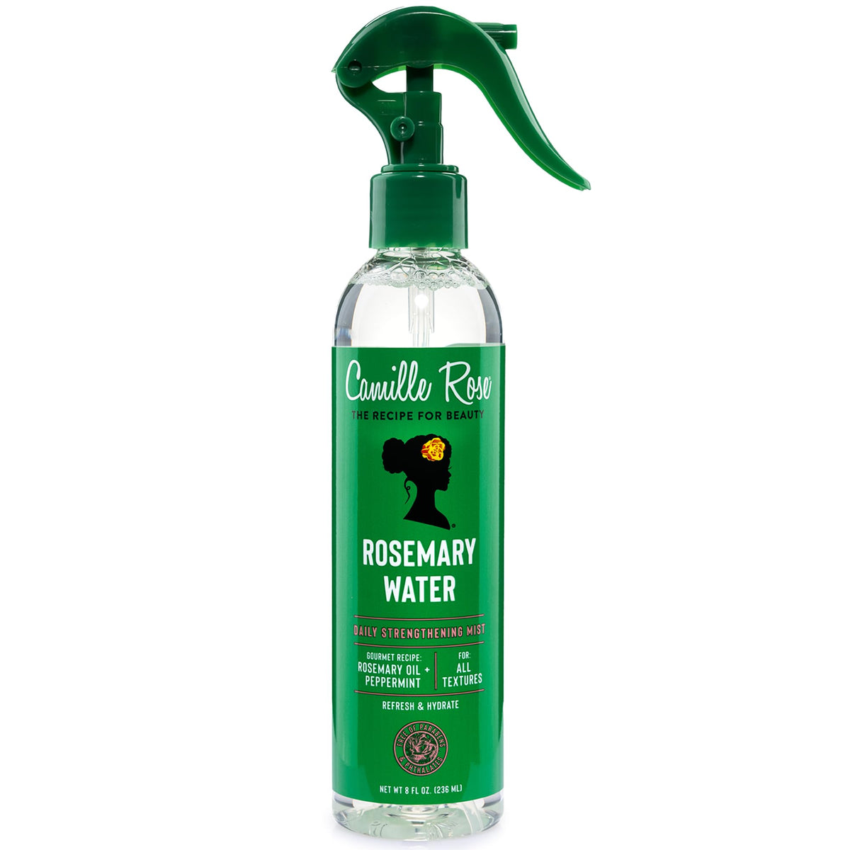 Camille Rose Rosemary Water Daily Strengthening Hair Mist - Strengthens, Moisturizes, Enhances Manageability | 236 ml