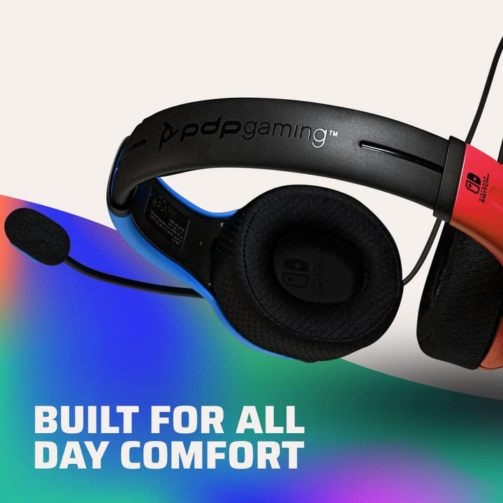 PDP LVL40 Wired Stereo Headset for Nintendo Switch - Joy-Con Blue/Red