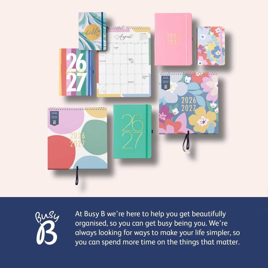 Busy B A5 Week-to-View Appointment Book & Planner - Academic Diary Aug '26 to Aug '27 | Spot Design 4