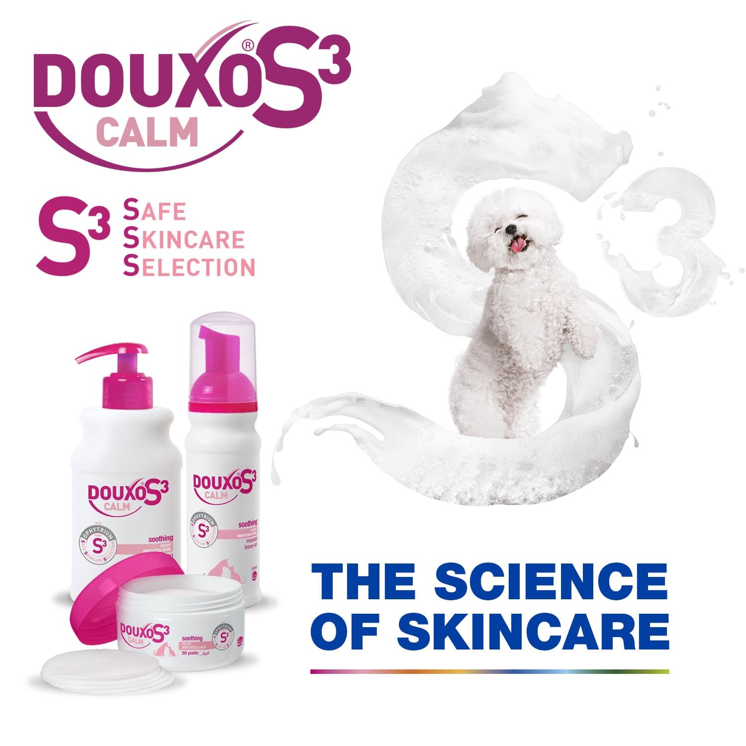 Douxo S3 Calm Pads - Itch Relief & Hydration for Dogs | Ophytrium Enriched | Vanilla Scent 4
