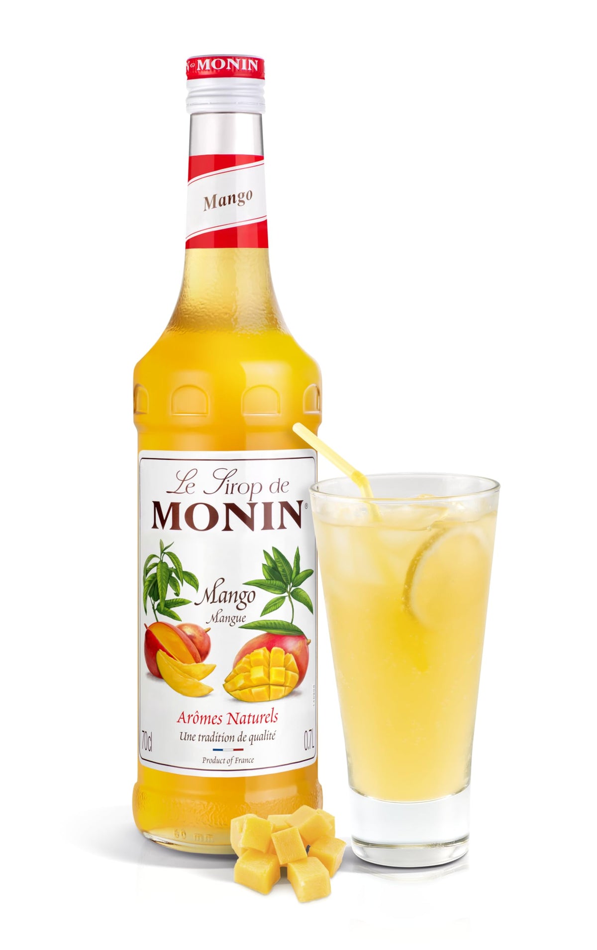 Monin Premium Mango Syrup - 700ml | Vegan-Friendly | Natural Flavours