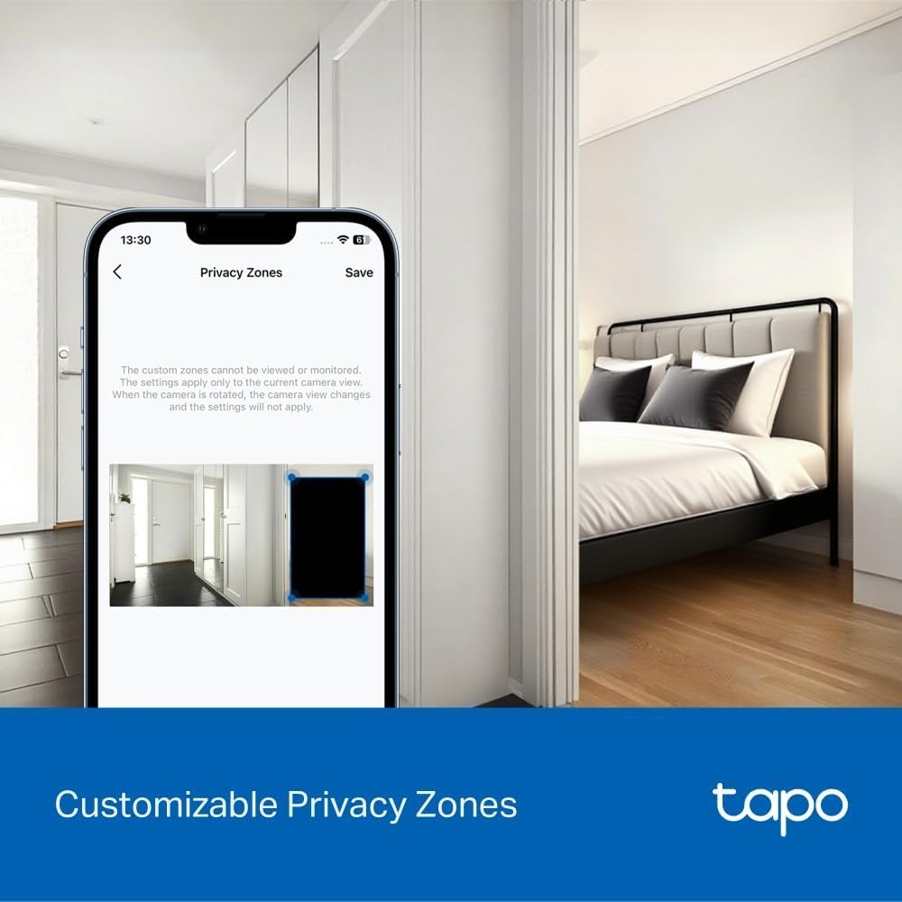 Tapo C250 4K 8MP Pan/Tilt Indoor Security Camera - 40ft Night Vision | AI Detection | Auto-Zoom Tracking 7