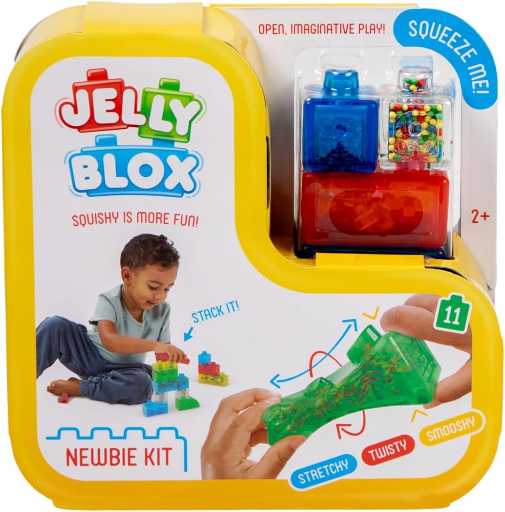 Jelly Blox Newbie Kit - Squishy Building Blocks for Toddlers 2+ 1