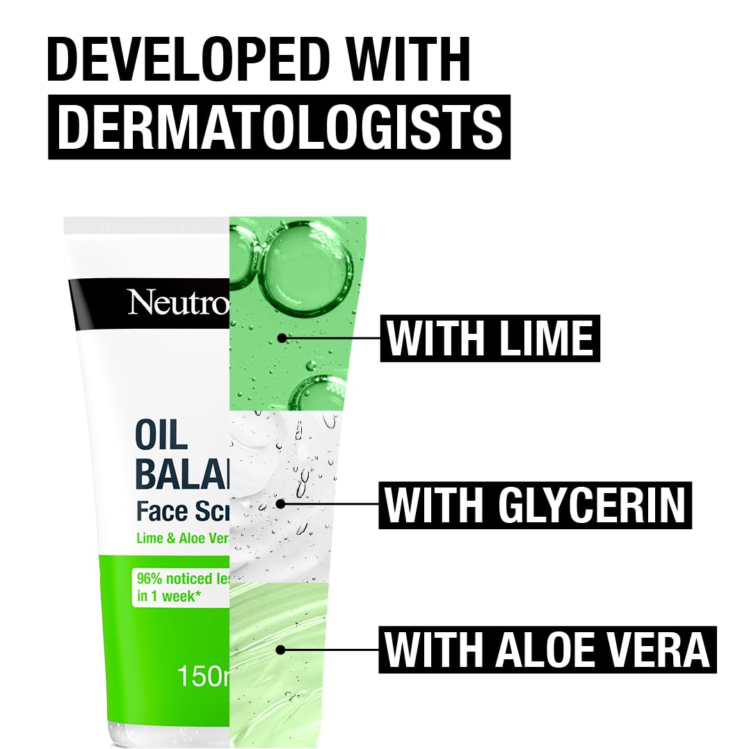 Neutrogena Oil Balancing Daily Exfoliator - Mattifies Skin, Clears Pores | 150ml 3