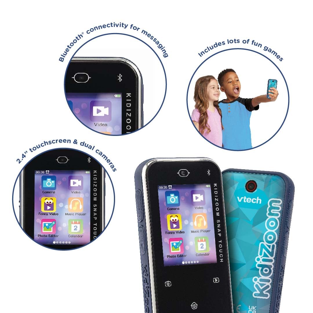 VTech KidiZoom Snap Touch - Pocket-Sized Touchscreen Camera Toy with Dual 5MP Cameras & Games for Kids 6-10 Years 2