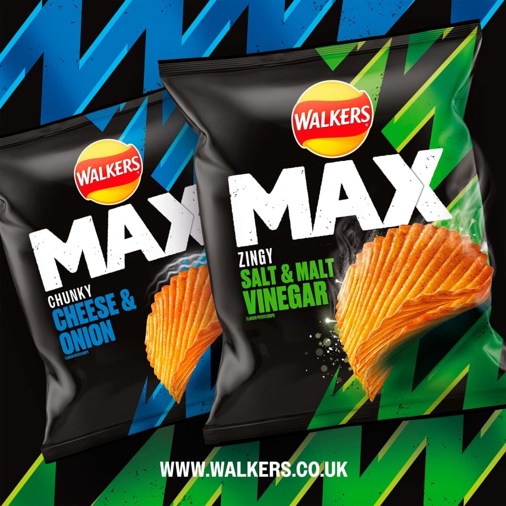 Walkers Max Cheese & Onion Crisps 50g (Pack of 24)