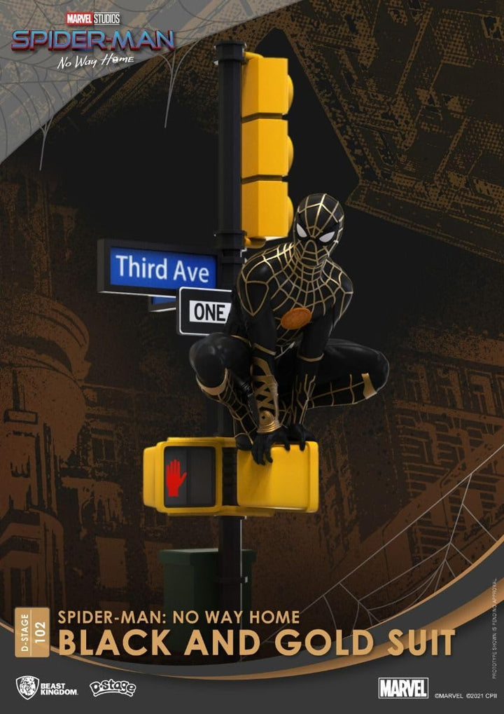 Beast Kingdom DS-102-Spider-Man: No Way Home-Black and Gold Suit