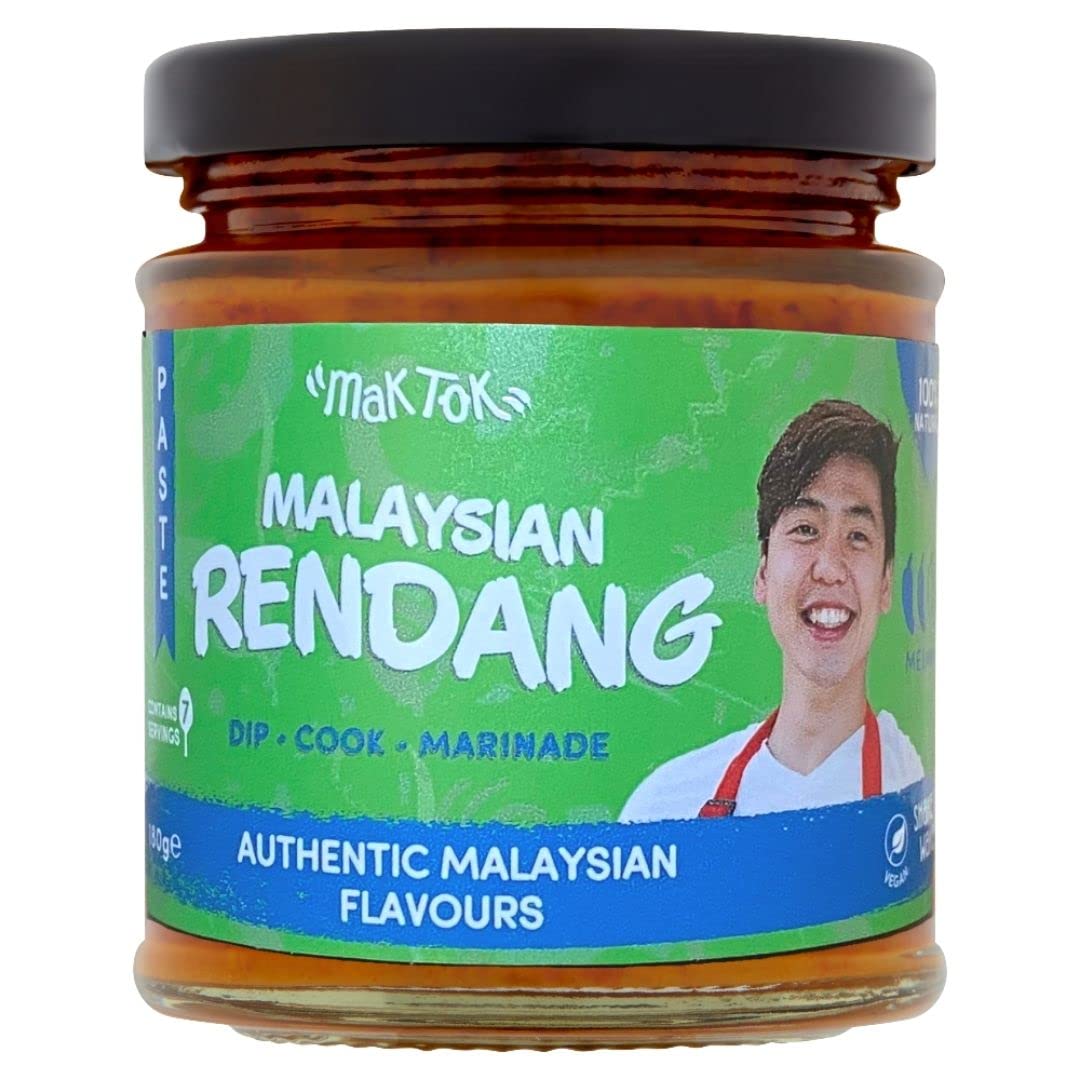 Mak Tok Rendang Chilli Paste - Authentic Malaysian Flavor | Medium Heat | 180g 1