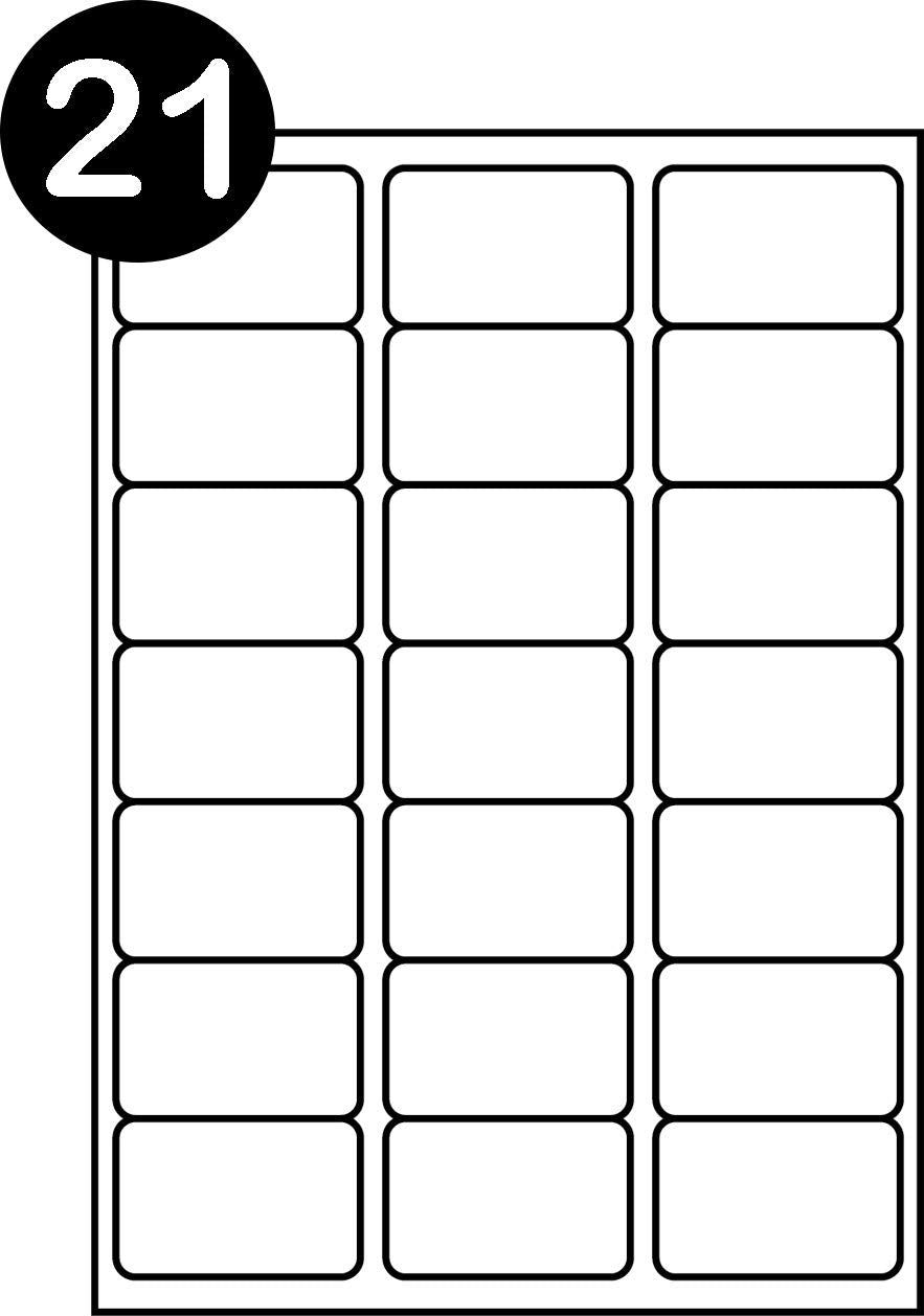 SmithPackaging A4 Self Adhesive Address Labels, 21 Labels Per Sheet, 100 Sh 2