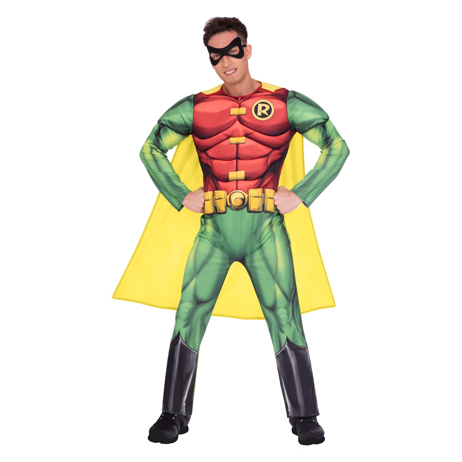 amscan Robin Costume - Adult Superhero Fancy Dress