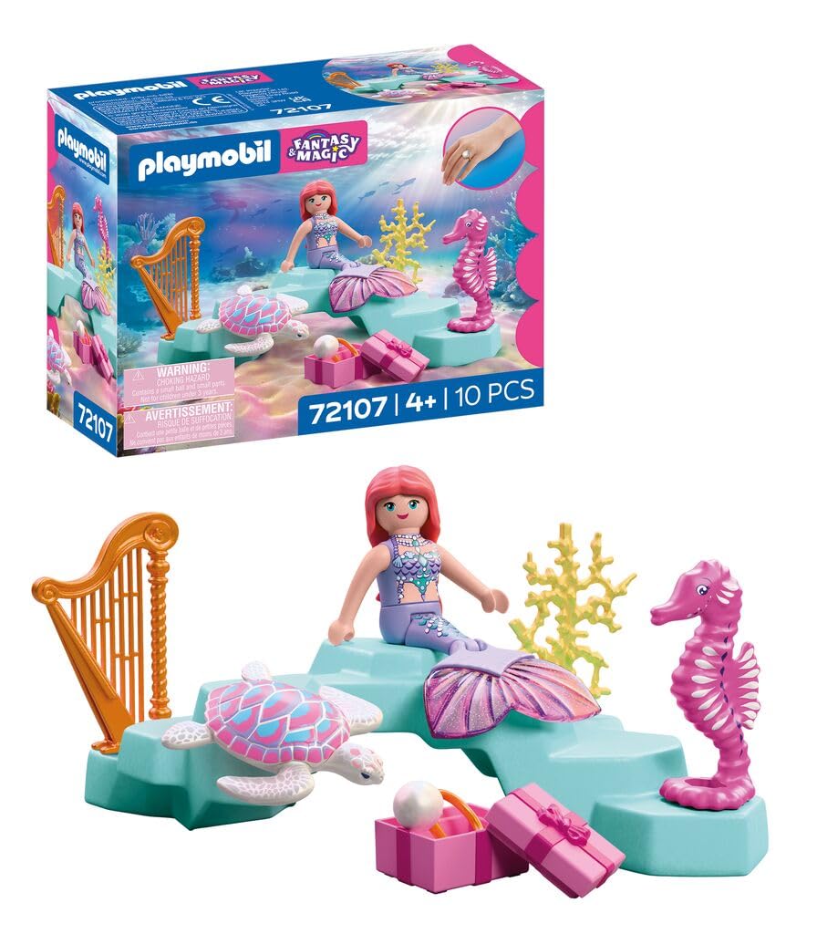 Playmobil Mermaid with Gift - Underwater Wedding Set | Ages 4+ | Model 72107 1
