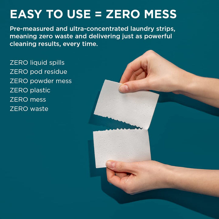The Lab Co. - TLC Laundry Detergent Strips (64 Loads, Fragrance Free, Plastic-Free)