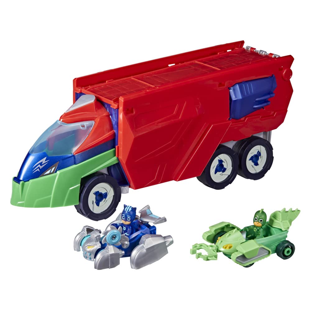 PJ Masks F21215S1 Deluxe Battle HQ Playset - 2-in-1 Vehicle Launcher with Hero ID, Ages 3+ 2