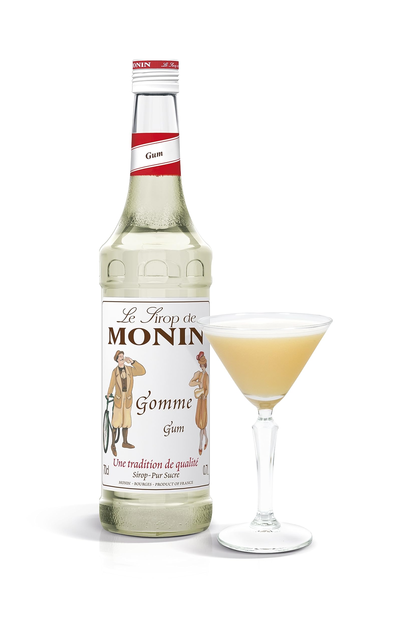 Monin Gum Syrup - Neutral Flavor Enhancer for Cocktails & Coffee | 1L PET Bottle