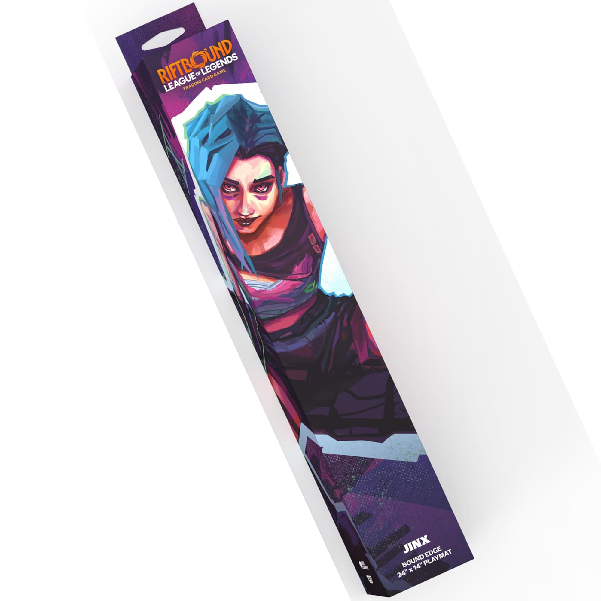 Riftbound TCG: League of Legends Jinx Playmat - Neoprene Gaming Mat with Stitched Trim 2