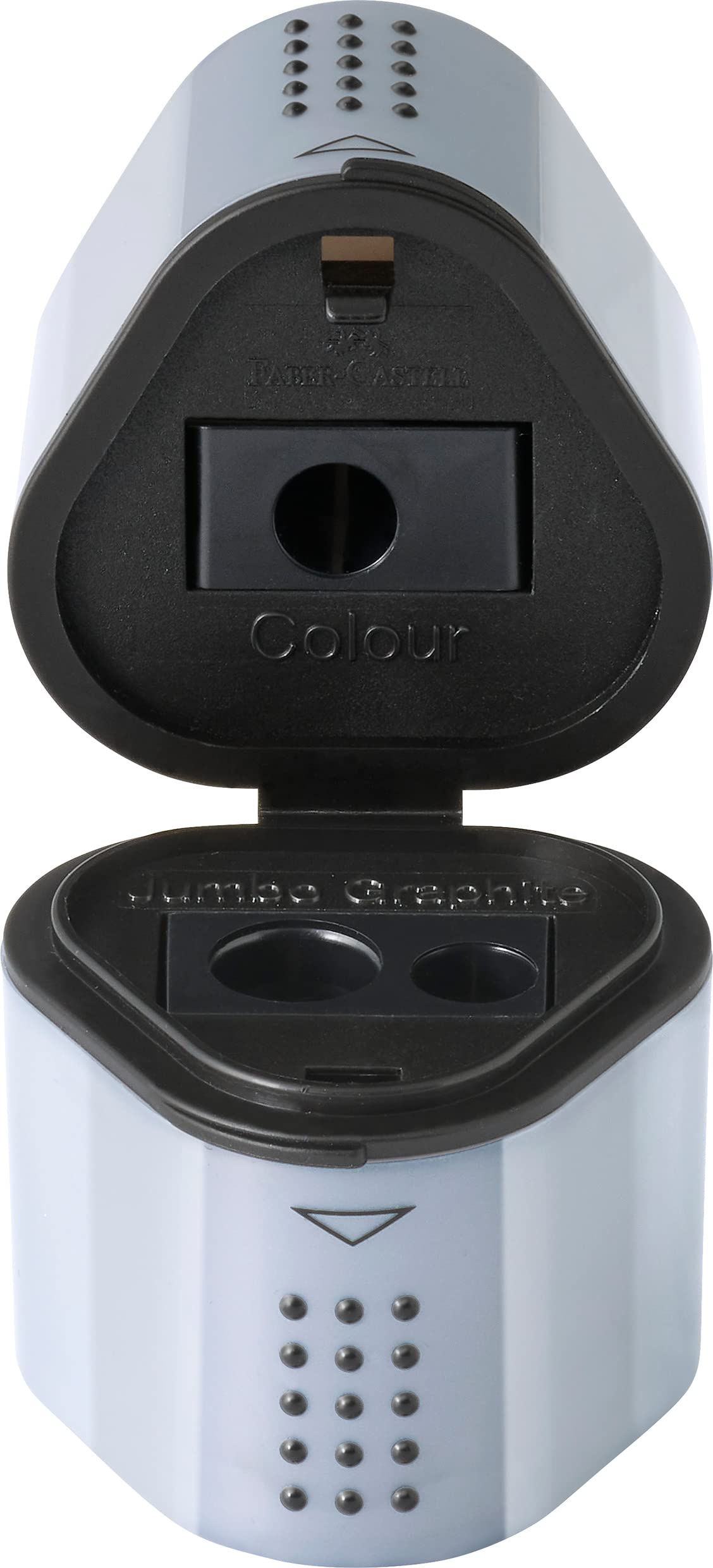 Faber-Castell Trio Pencil Sharpener - GRIP 2001 | Silver | For Graphite & Jumbo Pencils 2