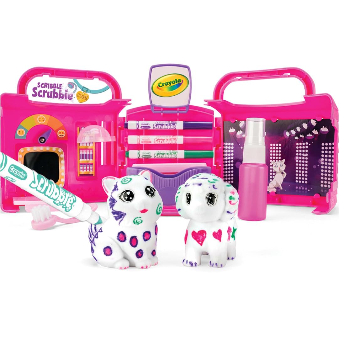 CRAYOLA Scribble Scrubbie Pets Beauty Salon Playset | Washable Toy | Ages 3+