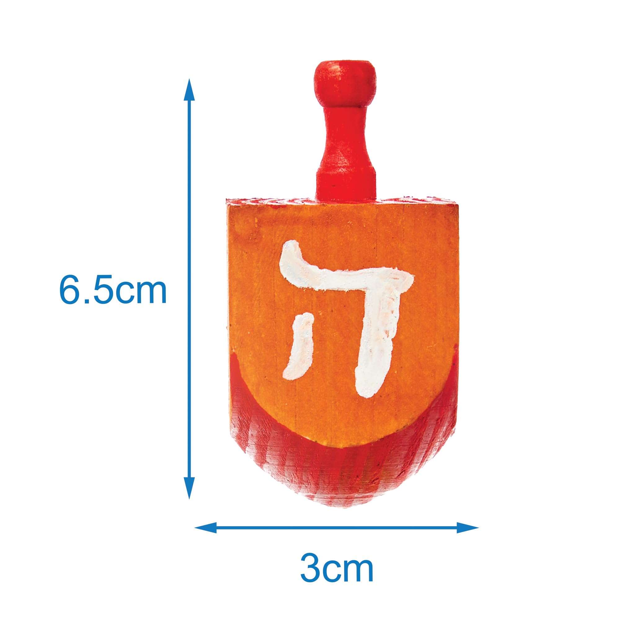 Baker Ross FX939 Wooden Dreidels - Pack of 5, Paint Your Own Hanukkah Craft Toy 2