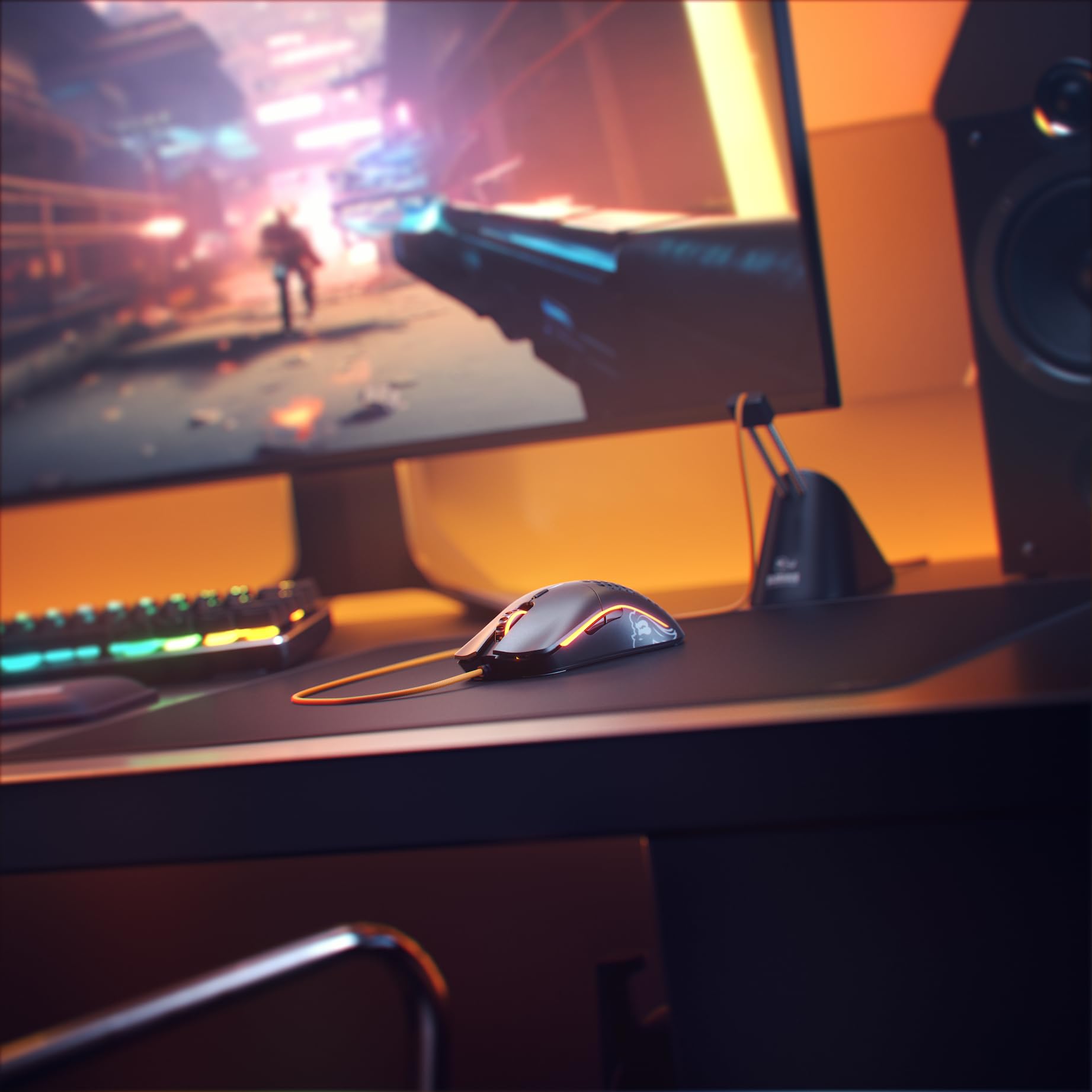 Glorious PC Gaming Race Model O GO-BLACK Ambidextrous RGB Gaming Mouse - Matte Black 7