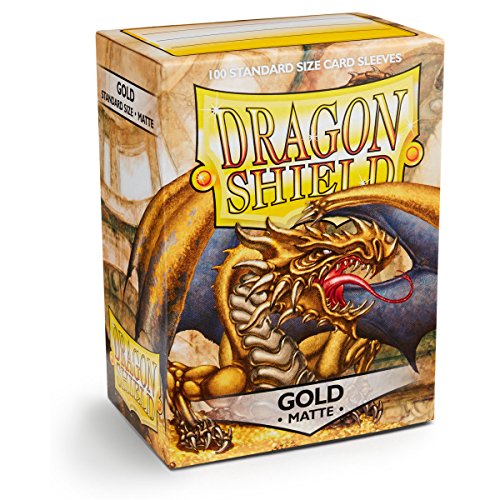 Arcane Tinmen Dragon Shield Matte Gold Standard Card Sleeves (ART11006) - 100pk, Gold