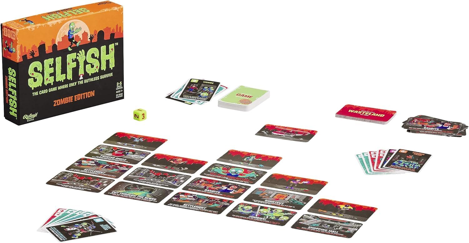 Ridley's Games Selfish: Zombie Edition Game GME028 Strategy Card Game | Multicoloured 7