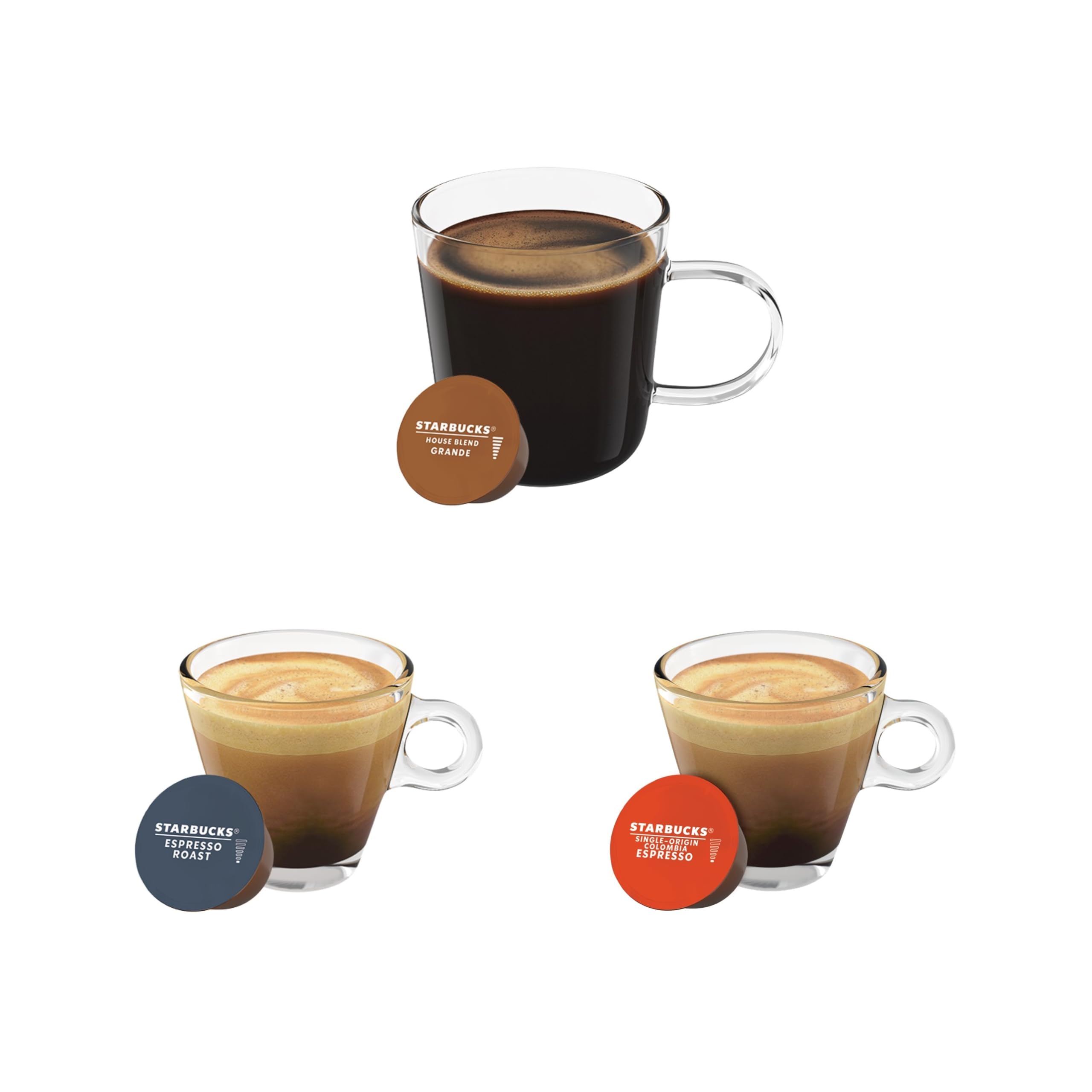 STARBUCKS Black Cup Variety Pack - 72 Capsules | Compatible with Nescafé Dolce Gusto 4