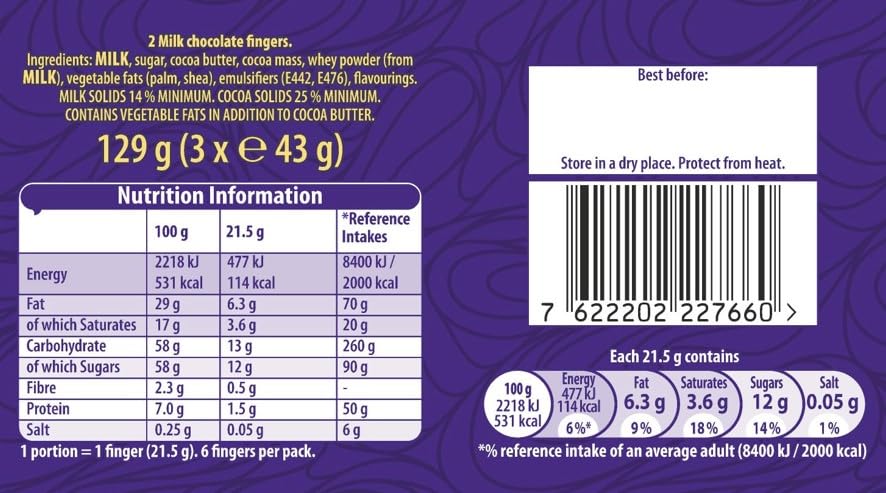 Cadbury - Dairy Milk Twirl Chocolate Bar Multipack (3 x 129g)