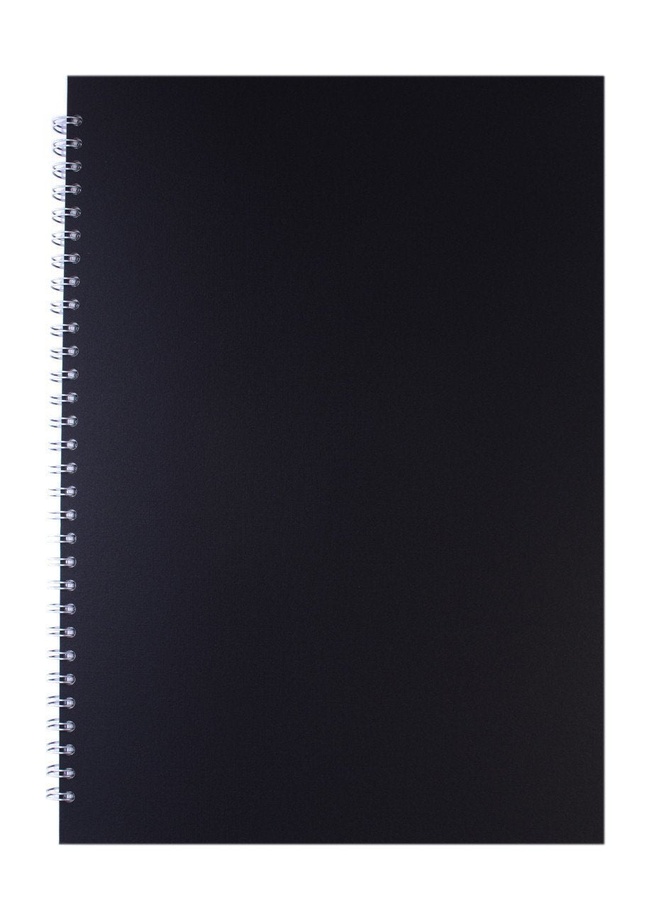 Pink Pig A3 Wirebound Sketchbook - 150gsm Acid Free Paper | 70 Pages | Black Cover 1