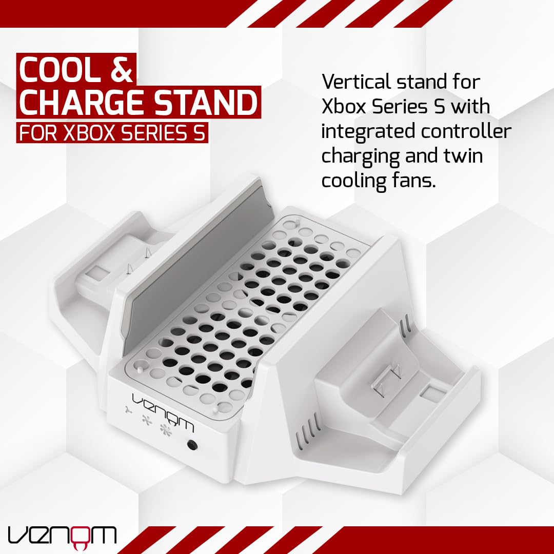 Venom Cool & Charge Vertical Stand for Xbox Series S with Controller Charging and Cooling Fans 9