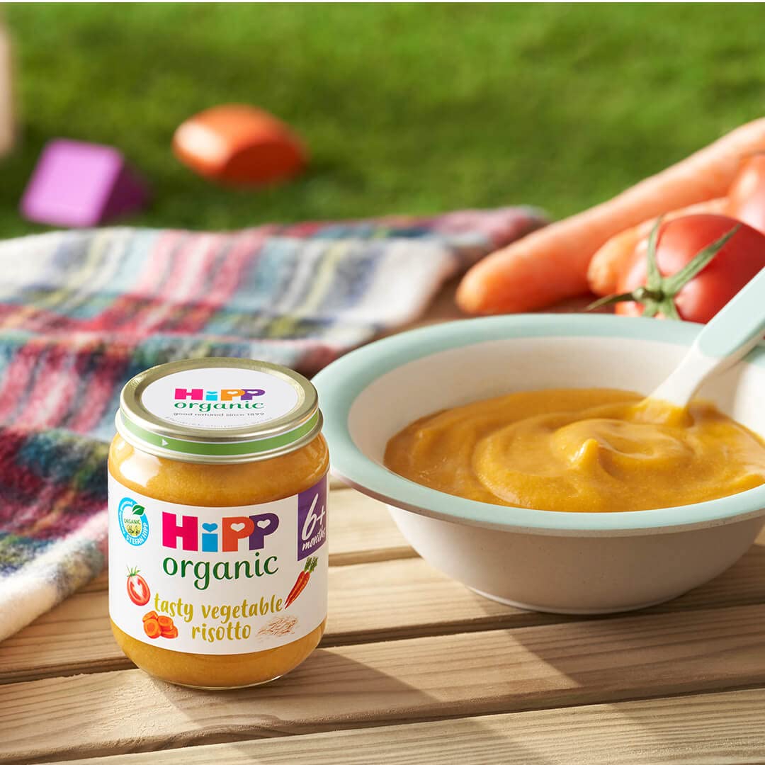 HiPP Organic Tasty Vegetable Risotto Baby Food Jar 6+ Months (6 x 125g)