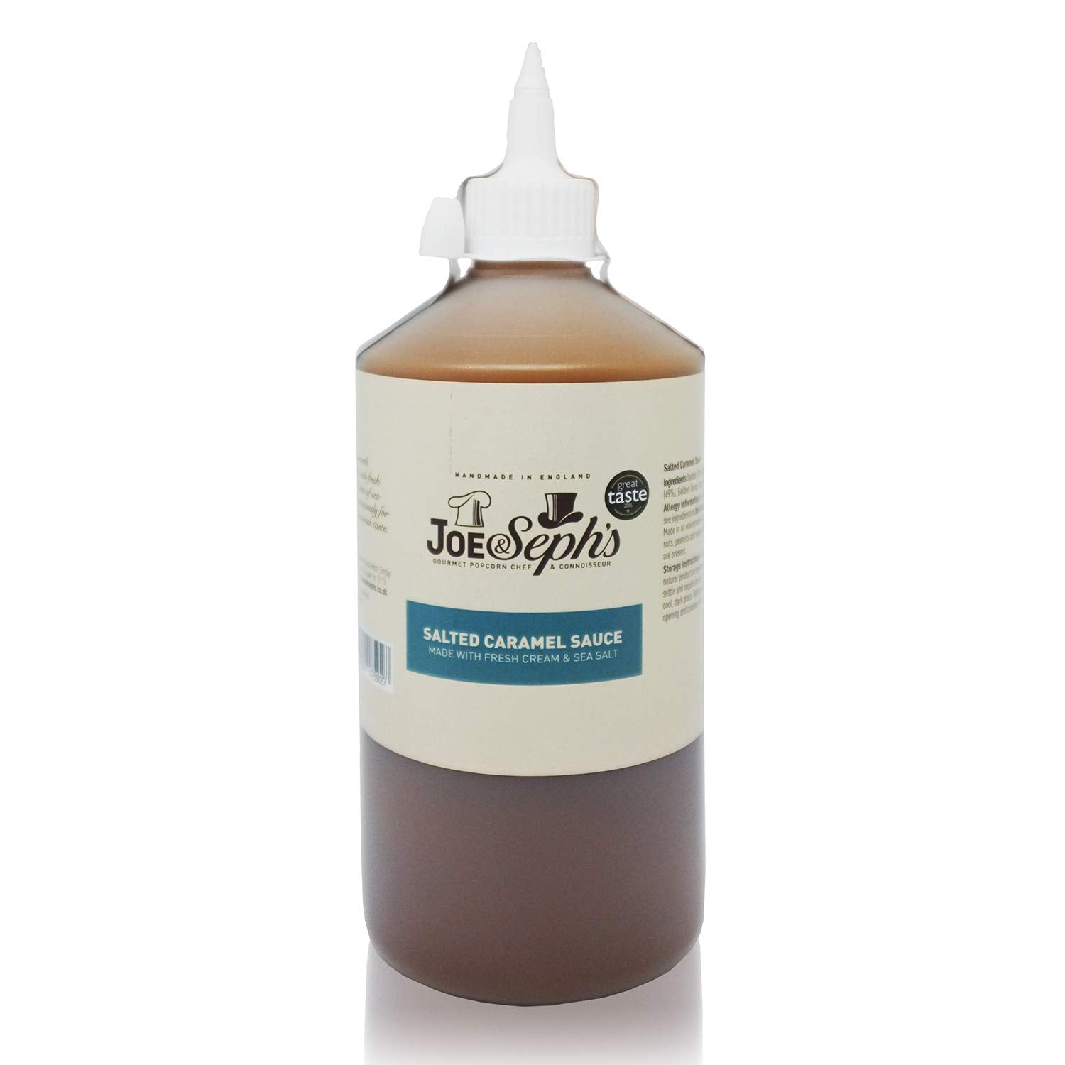 Joe & Seph's - Salted Caramel Sauce (1kg Bottle) | Great Taste Award-Winning Dessert Sauce 1