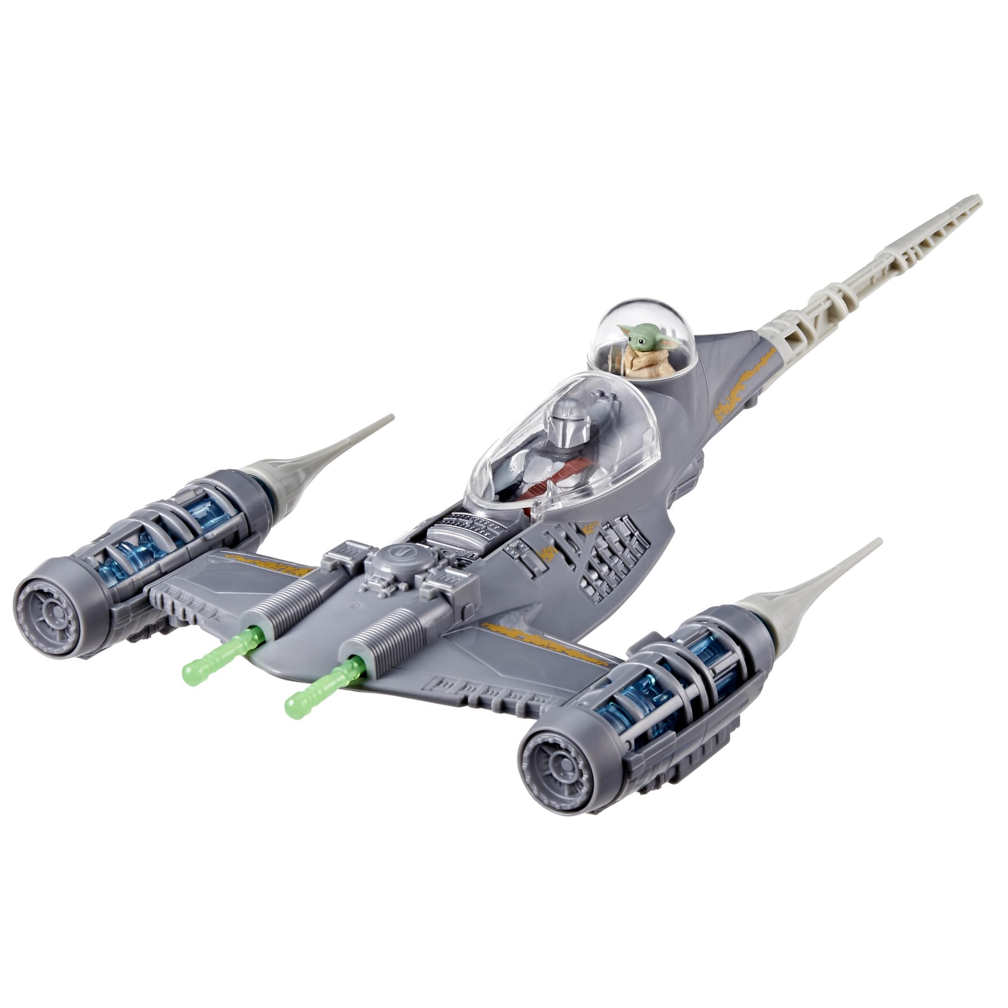 Star Wars Epic Hero Series The Mandalorian's N-1 Starfighter - 4+ Years | 17-Inch Ship | Includes 2 Figures & 4 Accessories 4