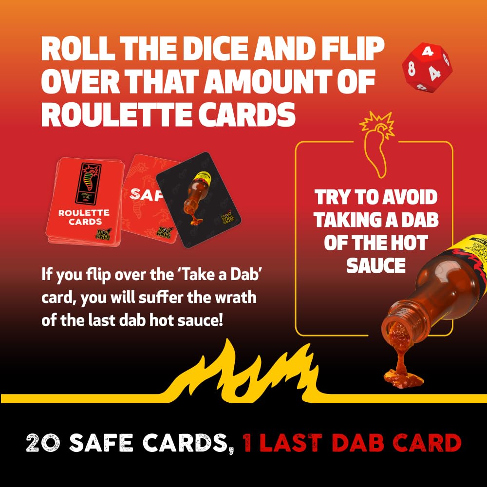 Wilder Hot Ones Roulette – A Push Your Luck Card Game with Hot Sauce 3