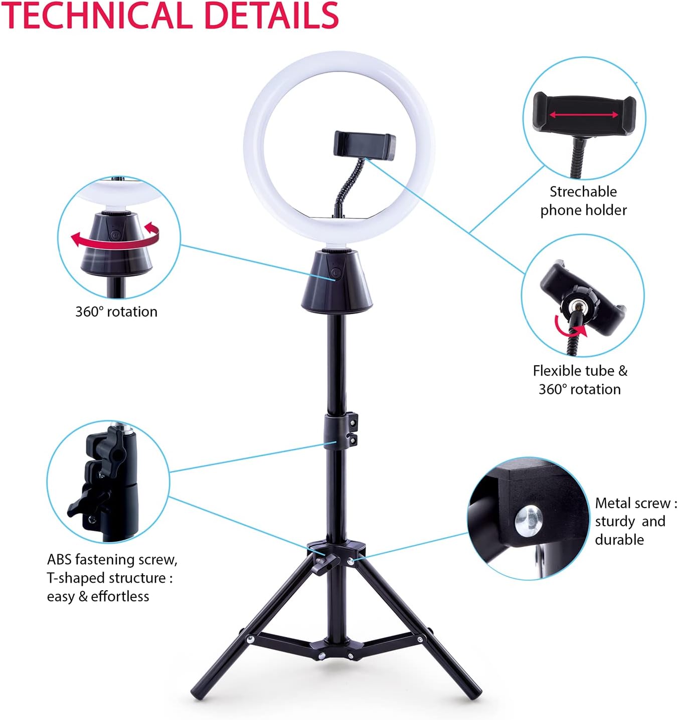 Studio Creator 360 Video Maker Kit - Motion Tracking LED Ring Light with Green Screen