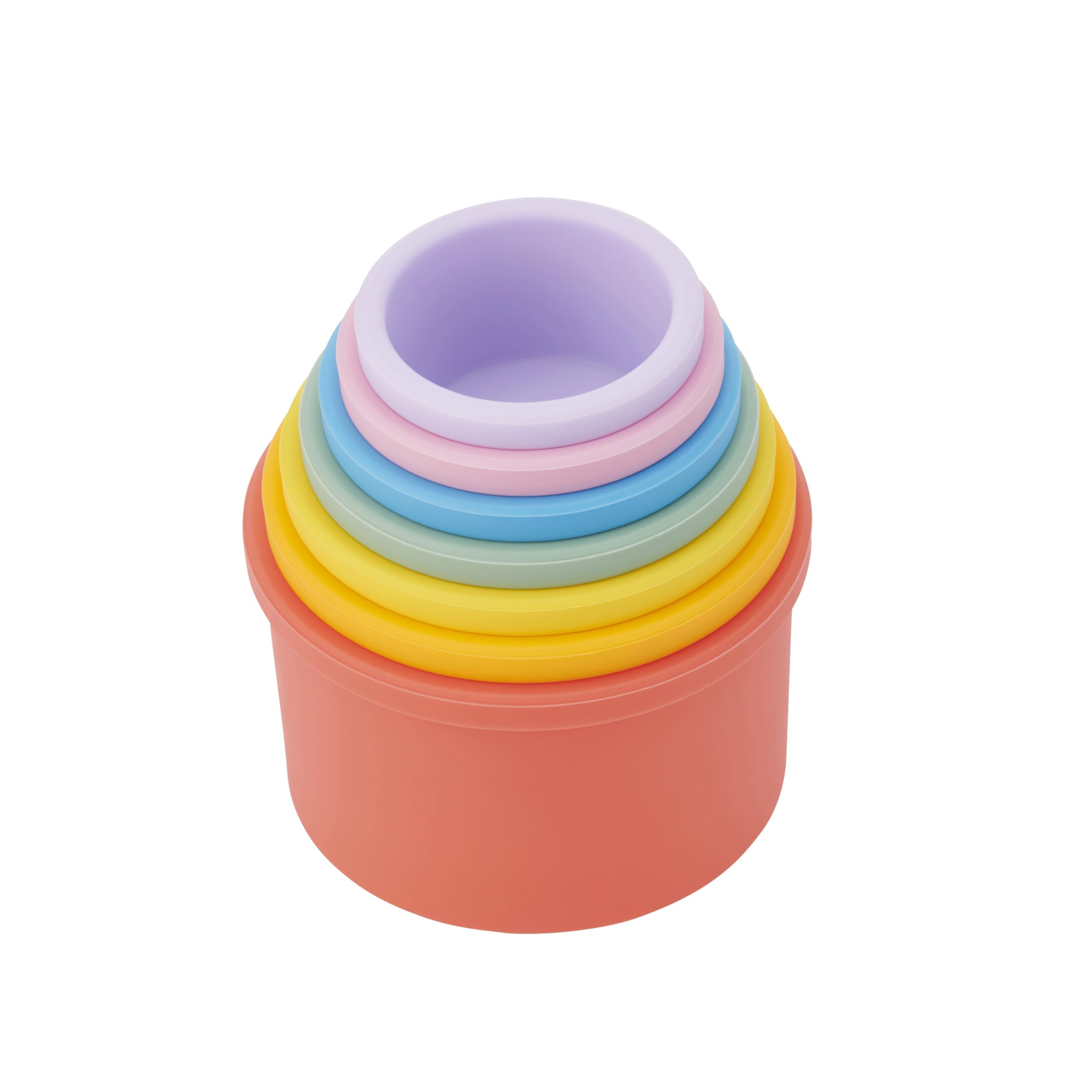 tickit Silisoft Round Colourful Stacking Cups - 7 Soft Silicone Cups for Sensory & Motor Skill Development 1
