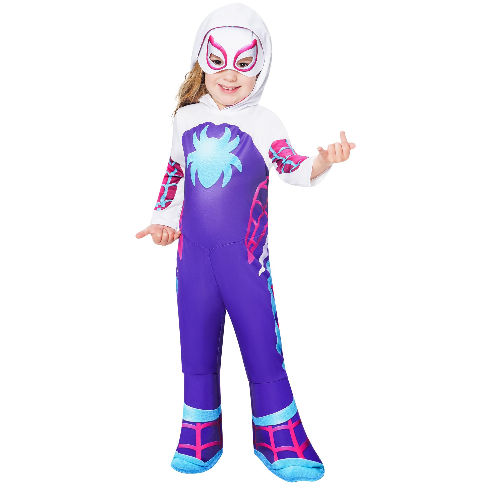 Rubies Official Marvel Spidey Ghost Costume - Kids Fancy Dress | Size 3-4 Years | Unisex
