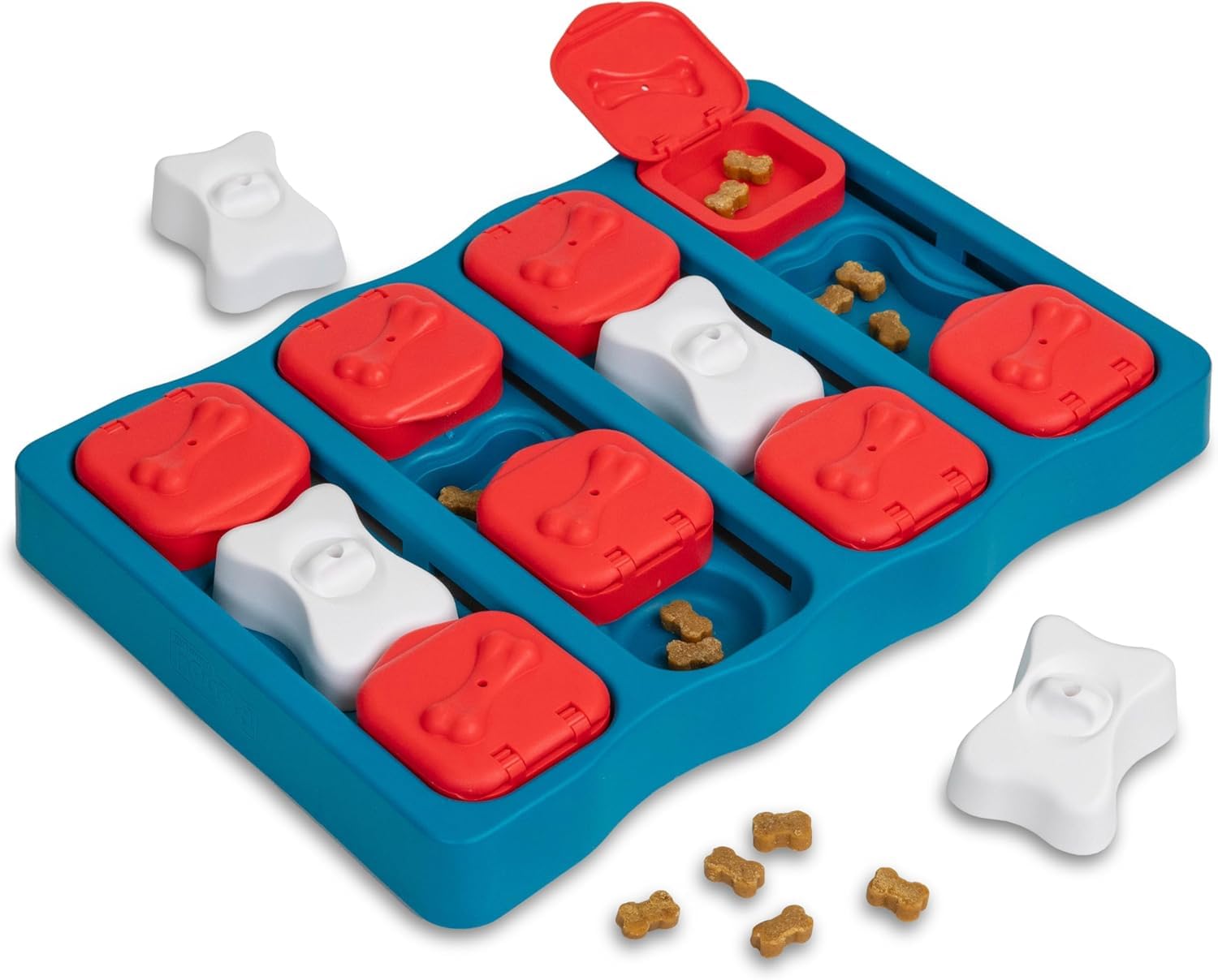 Outward Hound Nina Ottosson Dog Brick Interactive Treat Puzzle Toy - Level 2 Intermediate | Plastic