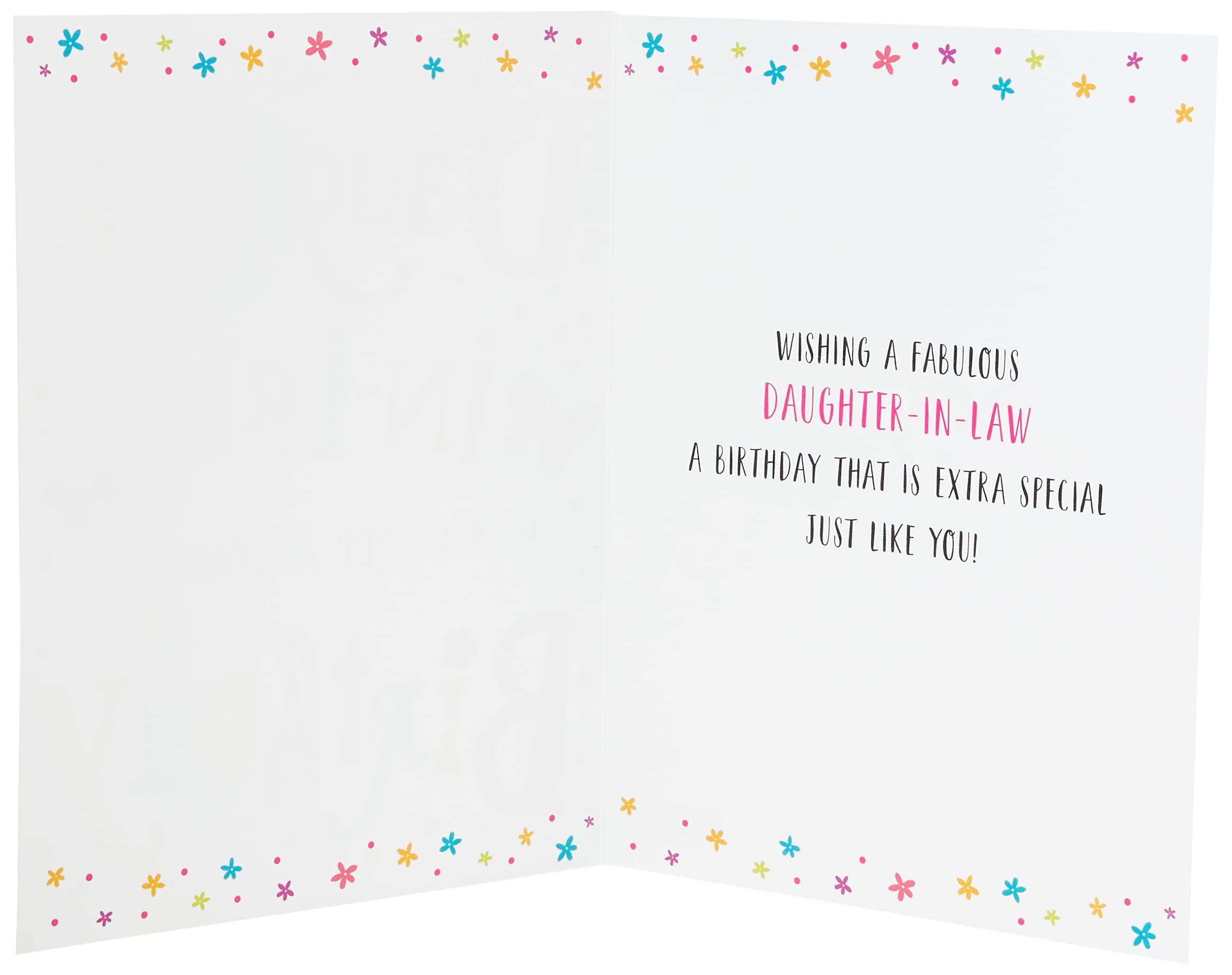Piccadilly Greetings Daughter In Law Birthday Card | Grey | 8 x 6 inches | Made in the UK 2