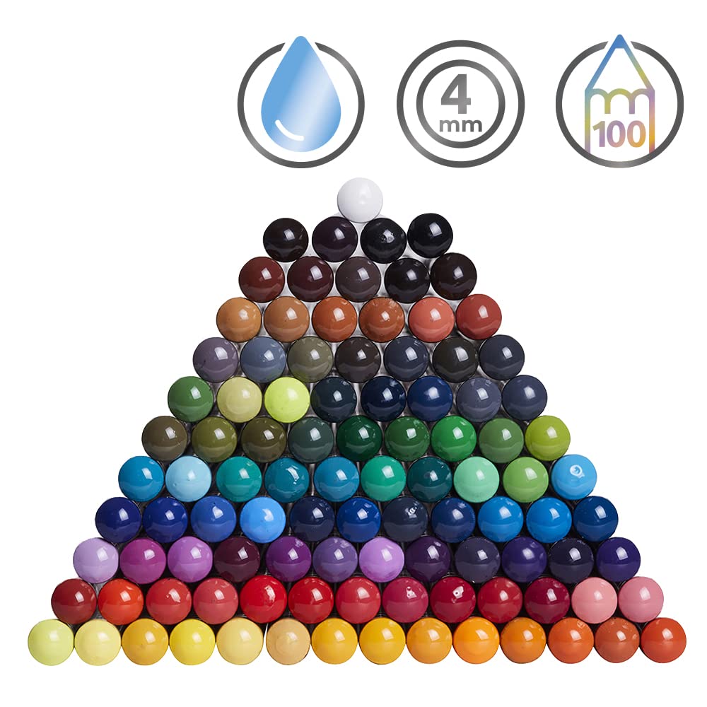 Derwent Inktense Pencils Art Set - 100 Permanent Watercolour Pencils in Tin | 4mm Core 4