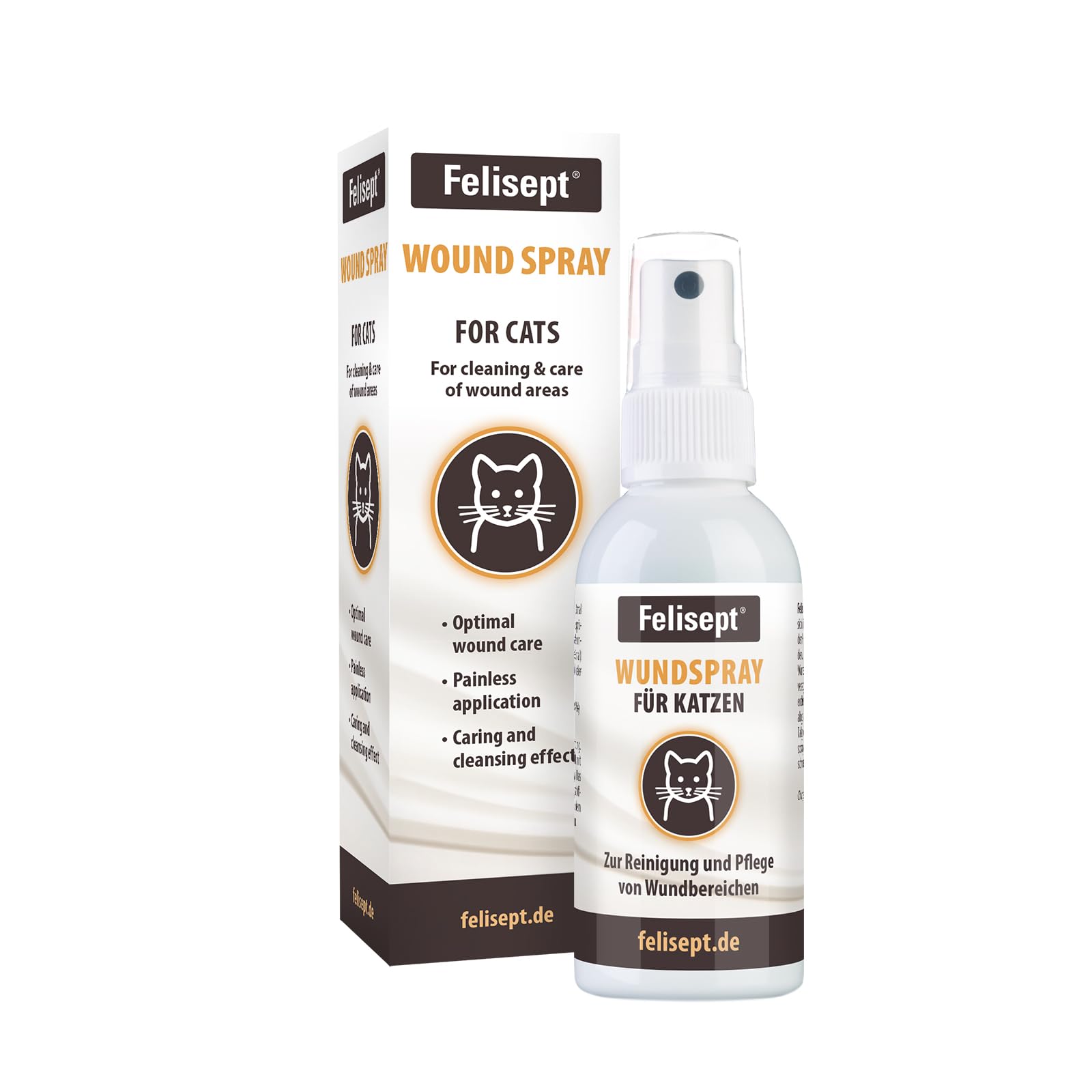 Felisept Wound Spray for Cats - 75ml Antiseptic | Veterinarian Recommended | Made in Germany