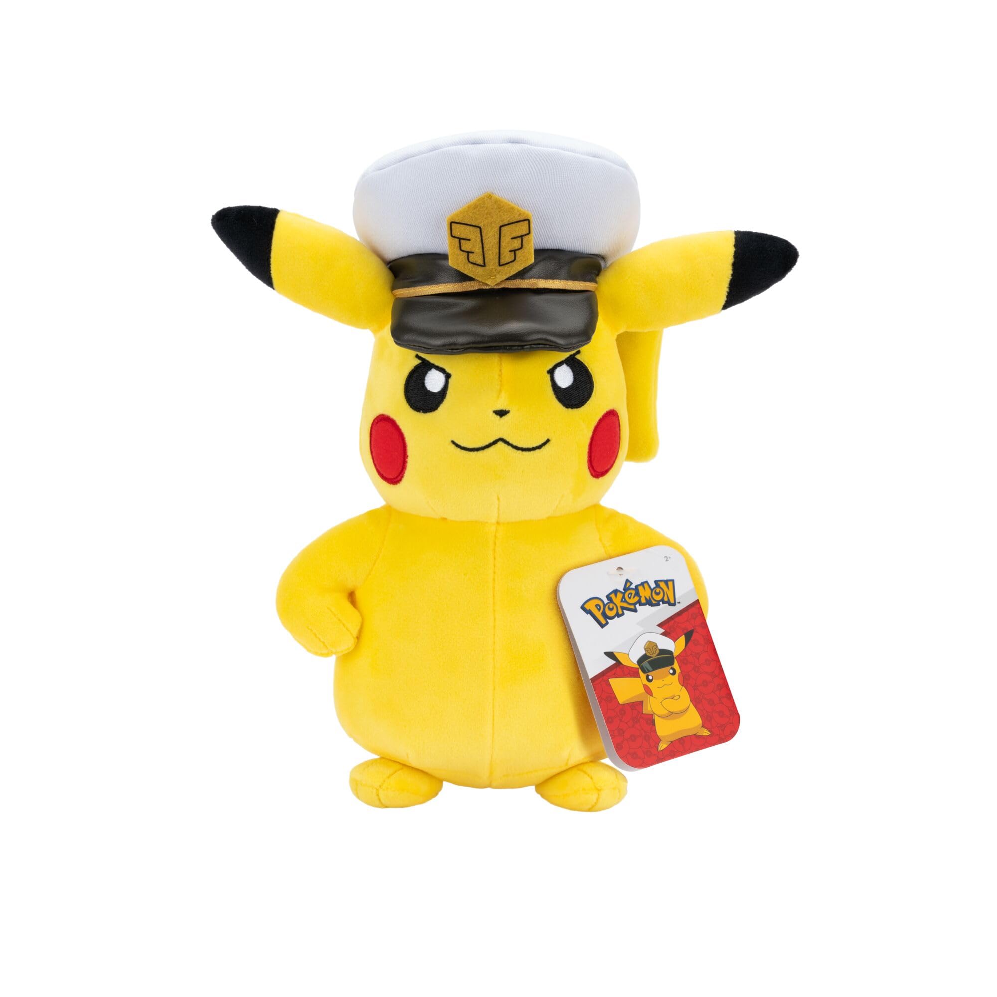 Pokémon Captain Pikachu Plush - 8-Inch Soft Polyester Stuffed Toy | Classic Edition 2