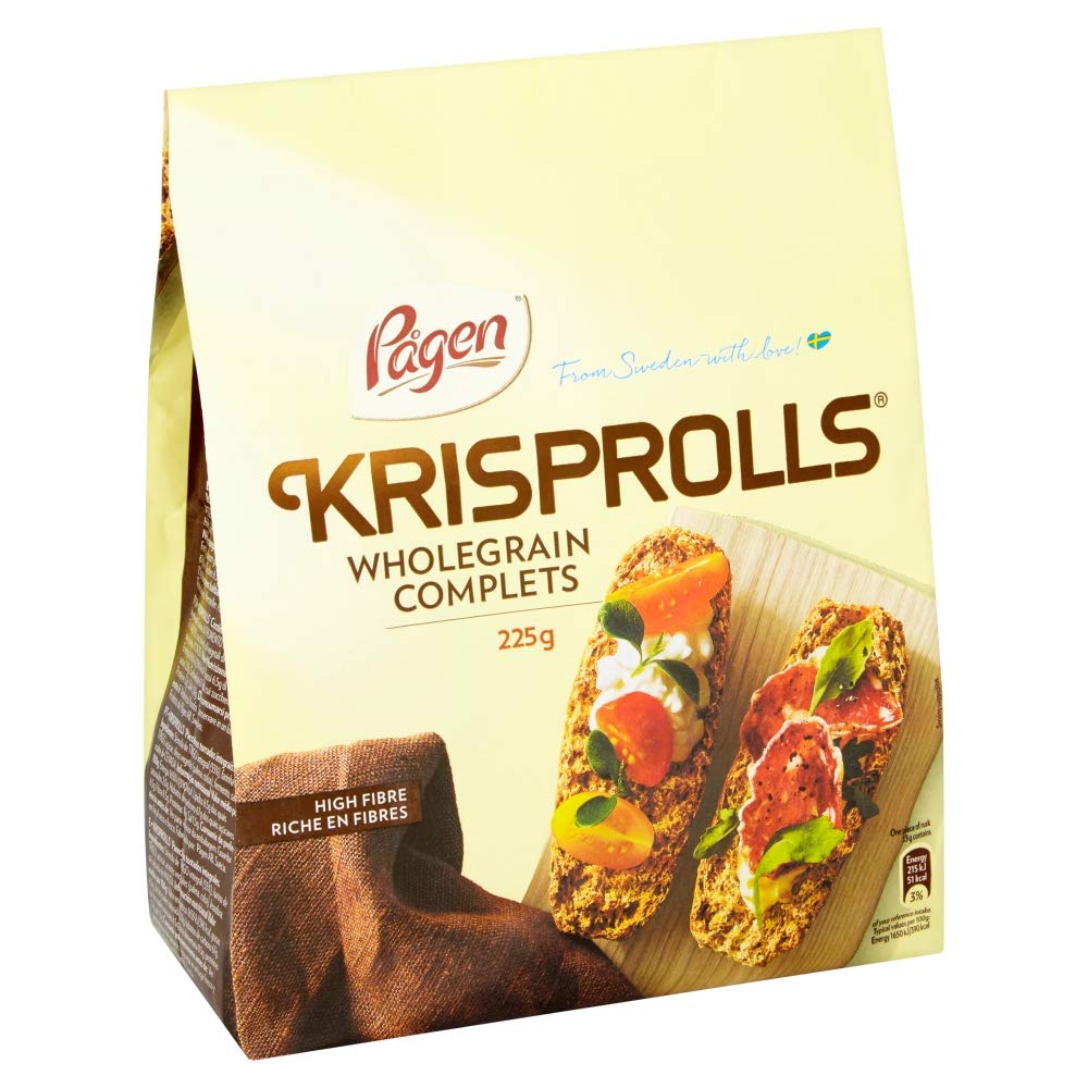 Pågen Krisprolls Wholegrain Swedish Toast Crackers | High Fibre Snack | 5 x 225g 2