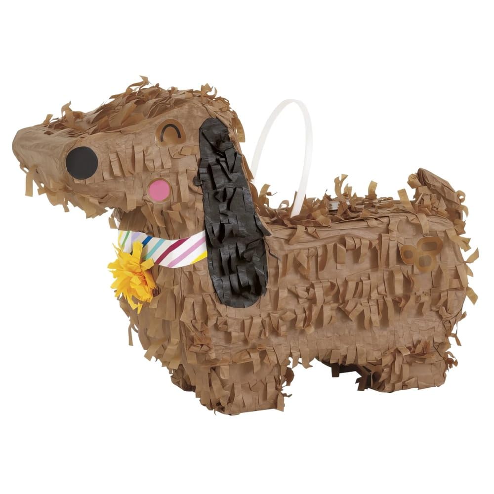 Unique Mini Dachshund Piñata Favor Decoration - 20cm x 14cm | Cardboard | Multicolour 1