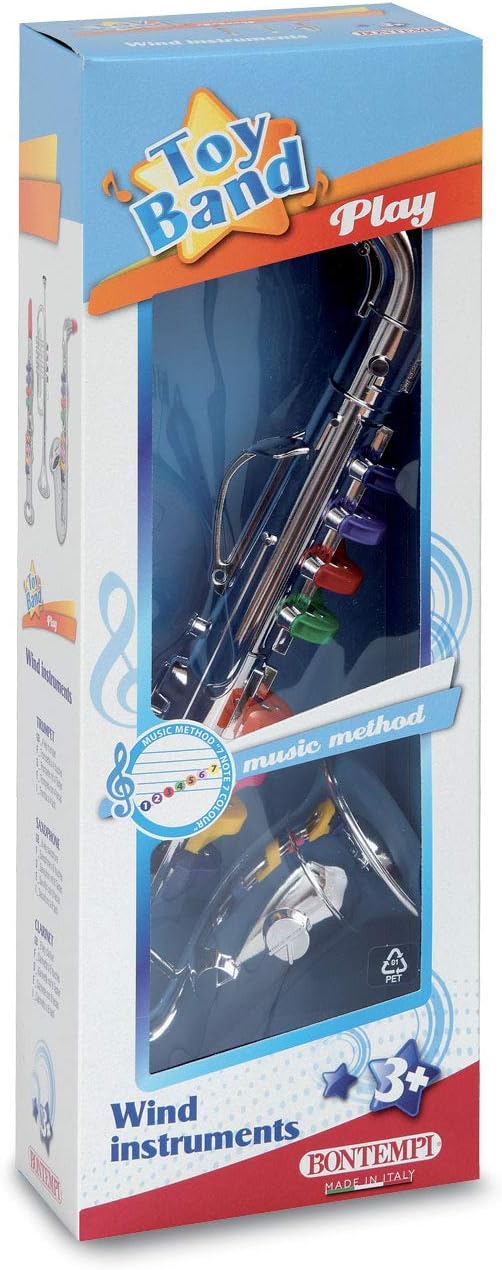 Bontempi 8-Note Saxophone with Colored Keys, 42 cm, Multi-Color