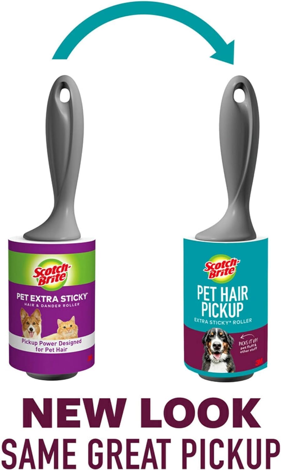 Scotch-Brite Pet Hair Roller Refill - 3 Rolls x 48 Sheets | Extra Sticky Adhesive | Safe for Fabric