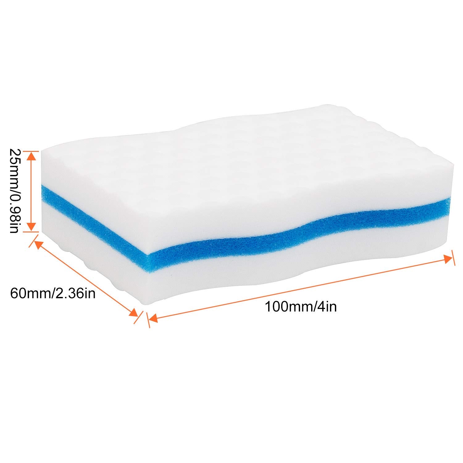 ASelected Chemical Free Melamine Sponges - Extra Strength Cleaning Blocks | 20 Count | 3.94' x 2.36' x 0.98'